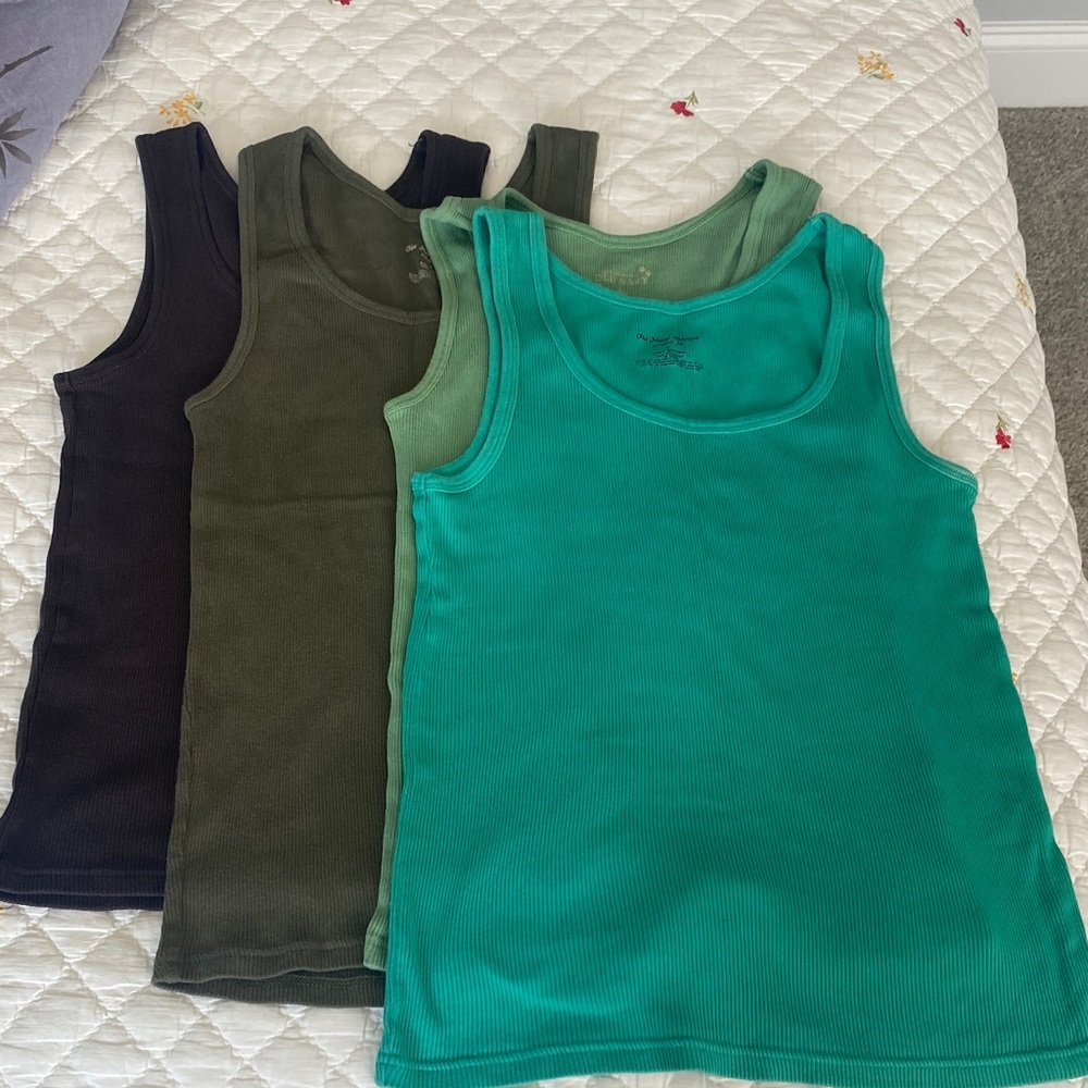 Old Navy Women's Tank Tops (4)- Black, Olive, Green, and Teal